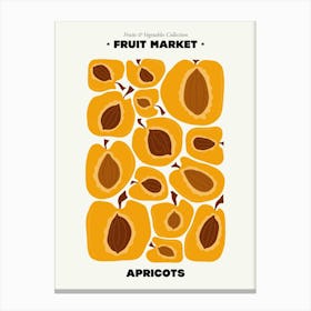 The Fruit Market Apricots Illustration Maximalist Canvas Print