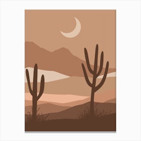 Cactus In The Desert 24 Canvas Print