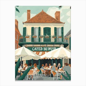 Cafe Du Monde Storybook Illustration 1 Canvas Print