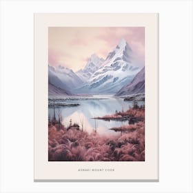 Dreamy Winter National Park Poster  Aoraki Mount Cook National Park New Zealand 1 Canvas Print