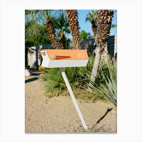 Palm Springs Mailbox on Film Canvas Print