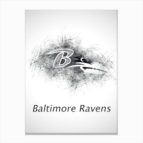 Baltimore Ravens Sketch Drawing Canvas Print