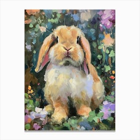 Mini Lop Rabbit Painting 2 Canvas Print