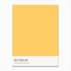 Buttercup Colour Block Poster Canvas Print