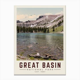 Great Basin Minimalist Travel Poster Canvas Print