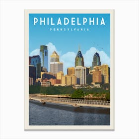 Philadelphia Pennsylvania Travel Poster Canvas Print
