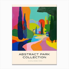 Abstract Park Collection Poster Chapultepec Park Mexico City 4 Canvas Print