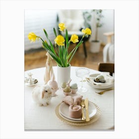 Easter Table Setting 24 Canvas Print