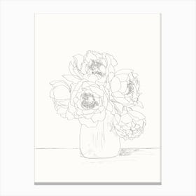 Bouquet Gift Line Canvas Print