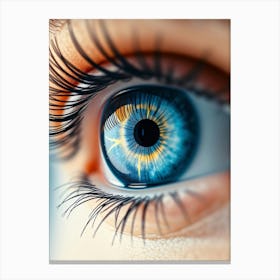 Close Up Of A Blue Eye Canvas Print