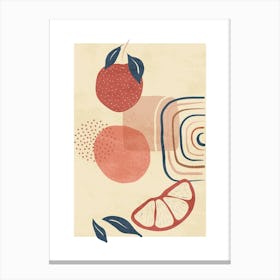 Abstract Fruit Print Canvas Print