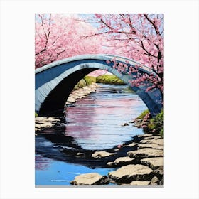 Cherry Blossom Bridge 2 Canvas Print