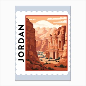 Jordan Travel Stamp Poster Canvas Print