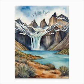 Chilean Waterfall Canvas Print