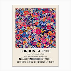 Poster Floral Morning London Fabrics Floral Pattern 4 Canvas Print