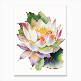 Lotus Flower Petals Decoupage 7 Canvas Print