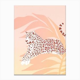 Leopard Pastel Sunset Canvas Print