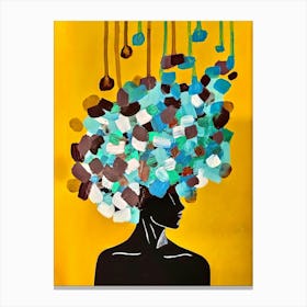 Abstract Of A Woman'S Head Canvas Print