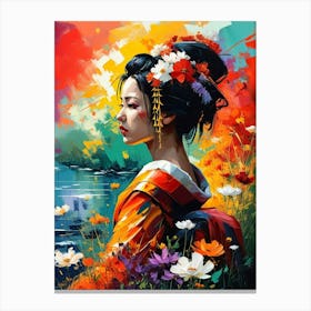 Geisha Girl Canvas Print