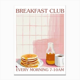 Breakfast Club Pancakes With Honey 1 Canvas Print