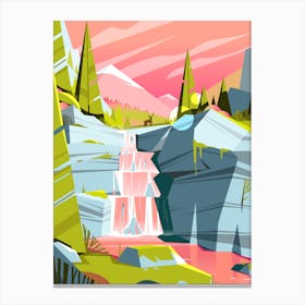 Evening Waterfall Canvas Print