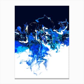 Blue Colorful Wave Canvas Print
