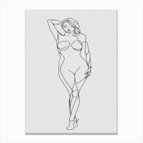 Woman'S Body Drawing Canvas Print