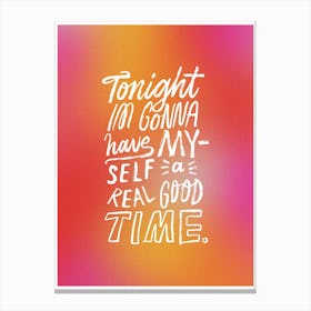 Tonight I'm Gonna Have Myself - Queen, Song Lyrics Canvas Print