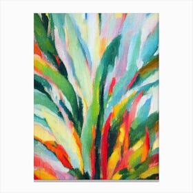 Palm 3 Impressionist Painting Plant Canvas Print
