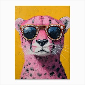 Cheetah In Sunglasses 2 Canvas Print