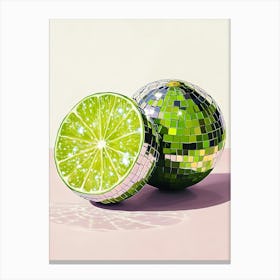 Limes And Disco Balls Canvas Print