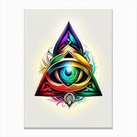 Triquetra, Symbol, Third Eye Tattoo 2 Canvas Print
