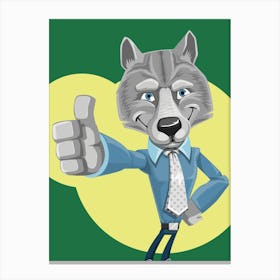 Business Wolf Canvas Print