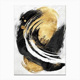 Abstract Black And Gold Canvas Print 6 Canvas Print