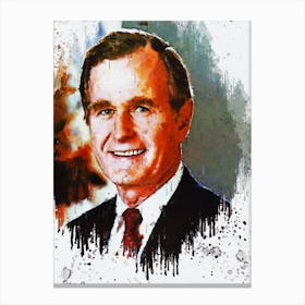 George H W Bush Canvas Print