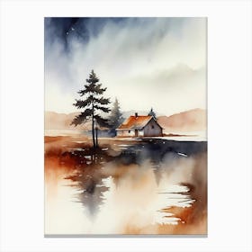 Watercolor Of A House 6 Canvas Print