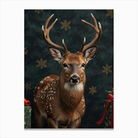 Christmas Deer Canvas Print