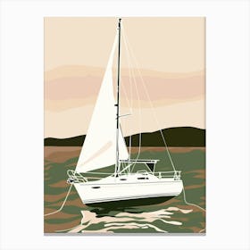 Sailboat — Stock Vector 1 Canvas Print