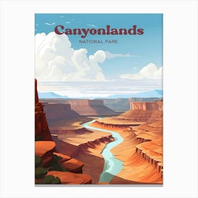 Canyonlands National Park Modern Travel Art Illustration Canvas Print