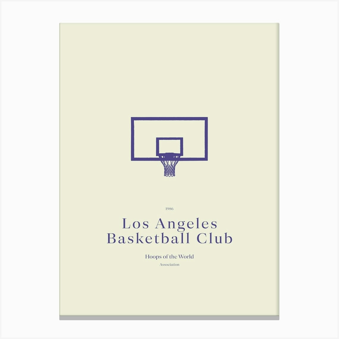 Boho Retro Sports 6 Basketball Hoop 3 Canvas Print by Boho Print Collection