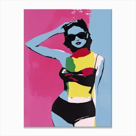 Woman In A Bikini 1 Canvas Print