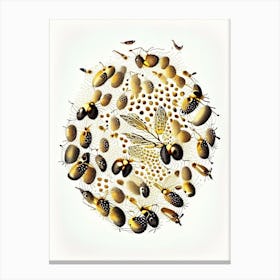 Swarm Of Bees 1 Vintage Canvas Print