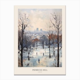 Winter City Park Poster Primrose Hill Park London 3 Canvas Print