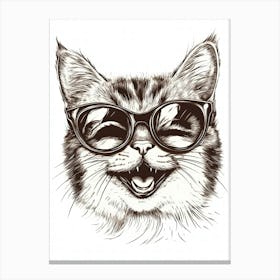 Cat In Sunglasses 9 Canvas Print