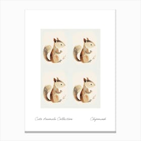Cute Animals Collection Chipmunk 4 Canvas Print