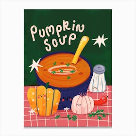 Pumpkin Soup Autumn Food  Canvas Print