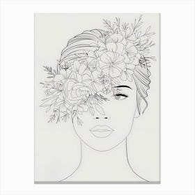 Floral Headpiece Canvas Print