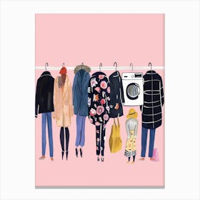 Clothes Hanger Illustration Canvas Print