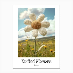 Knitted Flowers Daisy 2 Canvas Print