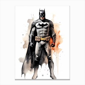 Batman Watercolor Painting (10) Canvas Print
